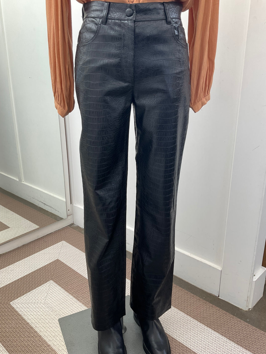 Beatrice Italia Faux Crocodile Pants