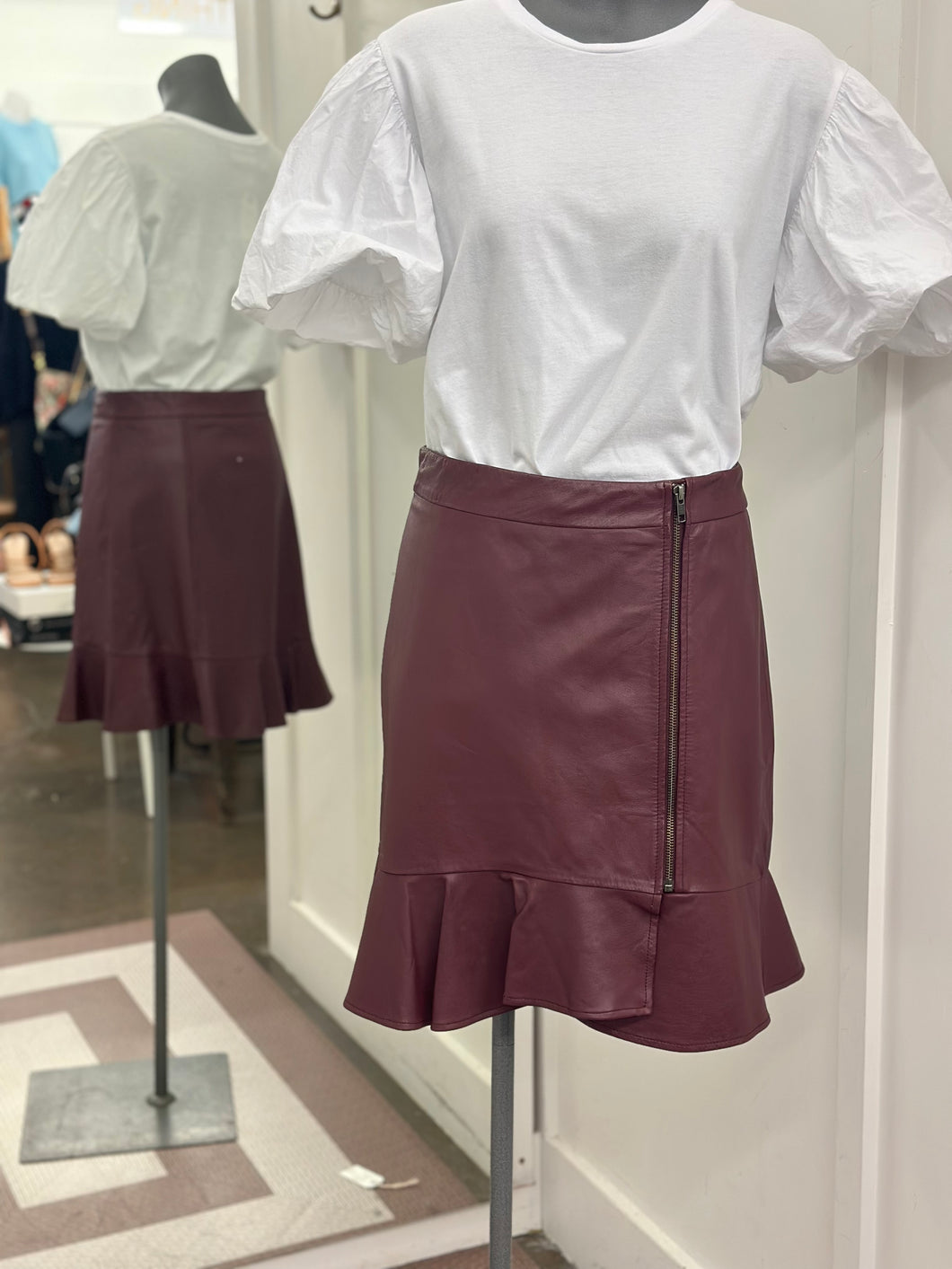 Storm leather skirt