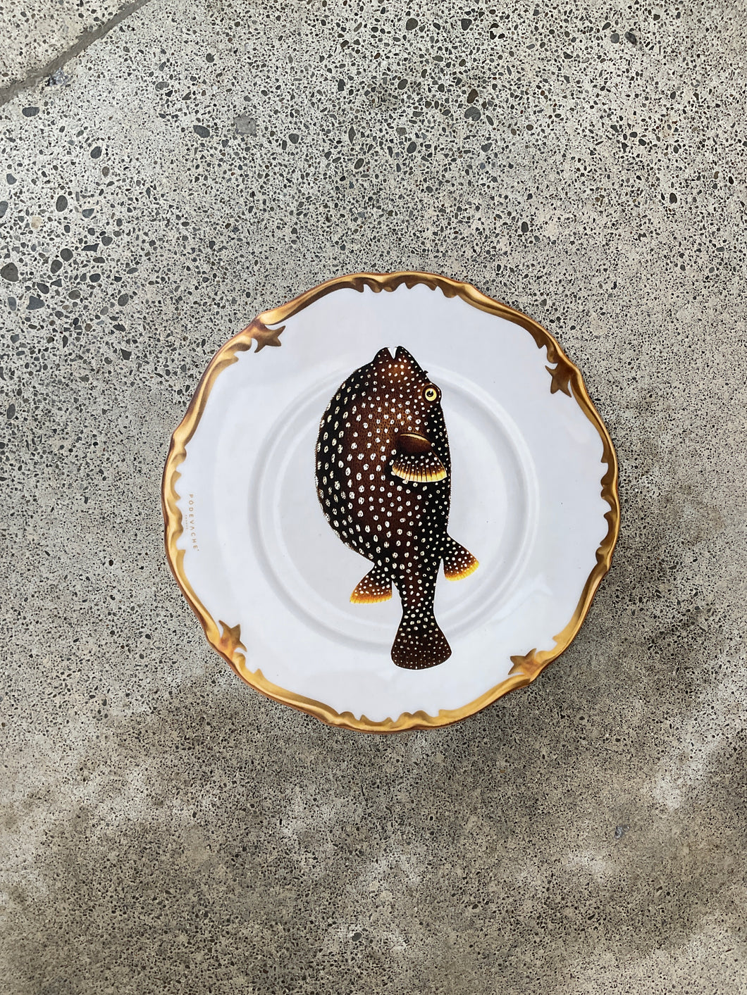 Podevache, Yellow Fish table place mat