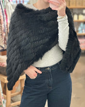 Load image into Gallery viewer, Black Rabbit poncho
