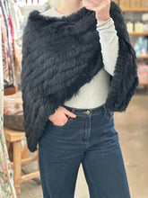 Load image into Gallery viewer, Black Rabbit poncho
