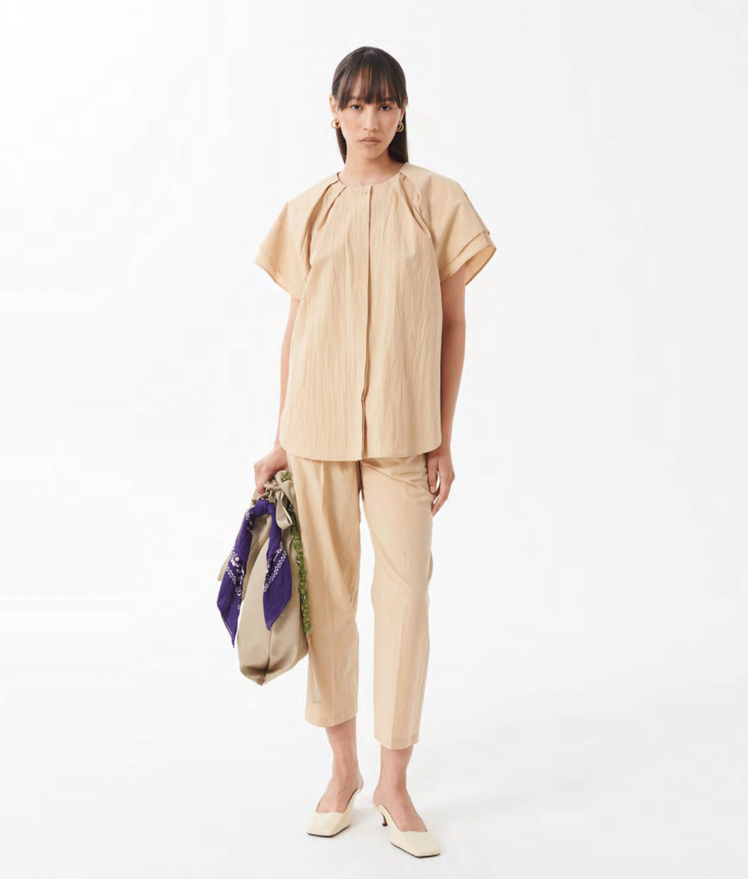 Beatrice B flute sleeve shirt